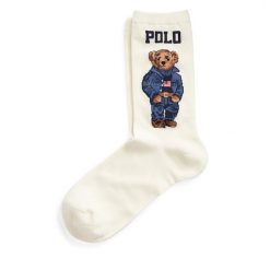 Skarpety długie Polo Ralph Lauren. Białe skarpetki damskie Polo Ralph Lauren, bez wzorów. Za 89.99 zł.