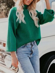 Milan Kiss Sweter w kolorze zielonym rozmiar: XL. Zielone swetry klasyczne damskie Milan Kiss, xl, bez kołnierzyka. Za 171.28 zł.