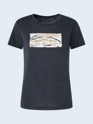 Pepe Jeans Koszulka "Caitlin" w kolorze antracytowym rozmiar: M. Czarne bluzki damskie Pepe Jeans, m, bez wzorów, z jeansu, bez kołnierzyka, bez ramiączek. Za 105.38 zł.