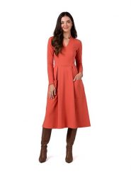 Be Wear Sukienka w kolorze pomarańczowym rozmiar: M. Pomarańczowe sukienki damskie Be Wear, bez wzorów, bez ramiączek. Za 170.87 zł.