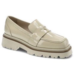 Beżowe Półbuty Chebello Eleganckie Mokasyny Damskie. Brązowe mokasyny damskie CheBello, na wiosnę, ze skóry, bez obcasa. Za 299.00 zł.