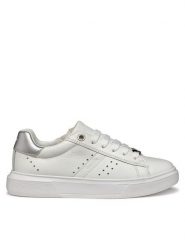 Geox Sneakersy J Nettuno J45GCB 085BC C0459 S Biały. Białe buty sportowe dziewczęce Geox, bez wzorów, ze skóry, bez zapięcia. Za 199.99 zł.