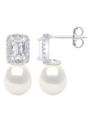 Pearl Addict Srebrne kolczyki-wkrętki z perłami rozmiar: onesize. Białe kolczyki damskie Pearl Addict, z cyrkonią, srebrne. Za 252.99 zł.