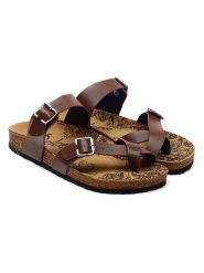 Calceo Japonki w kolorze brązowym rozmiar: 39. Brązowe klapki damskie Calceo, bez wzorów, z materiału, z otwartym noskiem, bez obcasa, bez zapięcia. Za 165.99 zł.