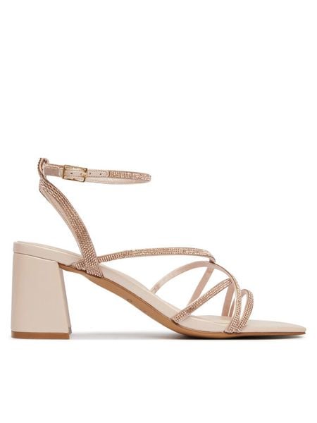 Aldo Sandały Esther 14296044 Beżowy. Brązowe sandały damskie ALDO, bez wzorów, ze skóry, bez obcasa, na słupku, bez zapięcia. Za 274.99 zł.