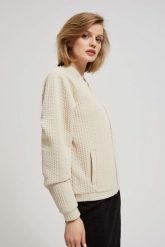 Rozpinana bluza z kieszeniami. Bluzy damskie MOODO, xs, bez wzorów, z elastanu, bez kaptura. W wyprzedaży za 74.99 zł.