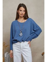 Plume Sweter "Diamond" w kolorze niebieskim rozmiar: S. Niebieskie swetry klasyczne damskie Plume, s, bez kołnierzyka. Za 131.74 zł.
