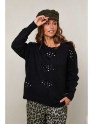 Soft Cashmere Sweter w kolorze czarnym rozmiar: 34/36. Czarne swetry klasyczne damskie Soft Cashmere, bez kołnierzyka. Za 152.99 zł.