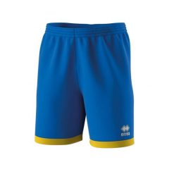 Szorty Errea Barney. Niebieskie spodenki sportowe damskie ERREA, m, z aplikacjami, z materiału, z standardowym stanem, do biegania. Za 139.50 zł.