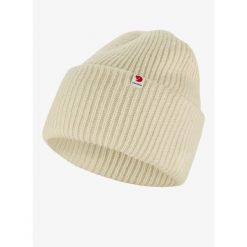 Czapka zimowa Fjallraven Heavy Beanie - chalk white. Białe czapki damskie Fjällräven, na zimę, bez wzorów. Za 266.99 zł.