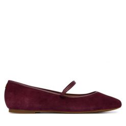 Baleriny LAUREN RALPH LAUREN. Czerwone balerinki damskie Lauren Ralph Lauren, bez wzorów. Za 599.99 zł.