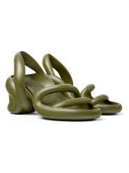 Camper Sandały "Kobarah" w kolorze khaki na obcasie rozmiar: 42. Brązowe sandały damskie Camper, bez wzorów, z otwartym noskiem, bez obcasa, na koturnie, bez zapięcia. Za 239.99 zł.