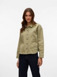 Vero Moda Kurtka przejściowa w kolorze khaki rozmiar: XS. Brązowe kurtki damskie Vero Moda, xs, bez wzorów, bez kaptura. Za 74.46 zł.