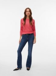 Vero Moda Sweter w kolorze różowym rozmiar: M. Różowe swetry klasyczne damskie Vero Moda, m, z bawełny, bez kołnierzyka. Za 109.00 zł.