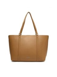 Gino Rossi Torebka CEO-YANAY Brązowy. Brązowe shopper bag Gino Rossi, bez wzorów, z materiału, bez dodatków. Za 169.99 zł.