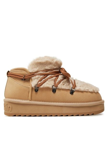 D.Franklin Śniegowce Nordic TRK Fur Low Bomb DFSH370011 Beżowy. Brązowe śniegowce damskie D.Franklin, z materiału. Za 299.99 zł.