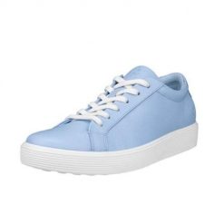 Buty do chodzenia damskie Ecco Soft 60. Niebieskie obuwie sportowe damskie ECCO, z materiału, bez zapięcia, trekkingowe. Za 876.00 zł.