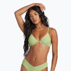 Góra od stroju kąpielowego Billabong Tanlines Reese Underwire. Zielone bikini Billabong, bez wzorów. Za 99.99 zł.