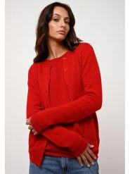 AUTHENTIC CASHMERE Kaszmirowy kardigan "Caron" w kolorze czerwonym rozmiar: XXL. Czerwone kardigany damskie AUTHENTIC CASHMERE, xxl, bez wzorów, z kaszmiru. Za 376.85 zł.