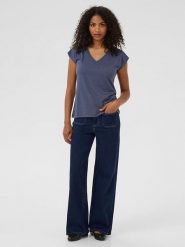 Kaffe Koszulka w kolorze niebieskim rozmiar: XL. Niebieskie bluzki damskie Kaffe, xl, bez wzorów, bez kołnierzyka, bez ramiączek. Za 91.99 zł.