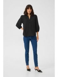 Kaffe Bluzka w kolorze czarnym rozmiar: 44. Czarne bluzki damskie Kaffe, bez wzorów, z bawełny, bez kołnierzyka, bez ramiączek. Za 65.54 zł.