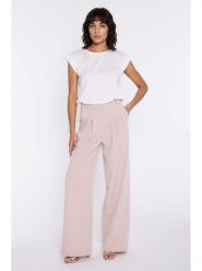 Nife Spodnie w kolorze jasnoróżowym rozmiar: 40. Różowe spodnie materiałowe damskie Nife, bez wzorów, z materiału. Za 245.38 zł.
