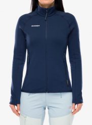 Bluza rozpinana damska Mammut Aconcagua ML Jkt. Niebieskie bluzy damskie Mammut, m, bez wzorów, z materiału, bez kaptura. Za 890.99 zł.