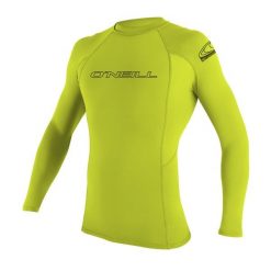 Koszulka ONEILL BASIC SKINS L/S RASH GUARD. Zielone koszulki damskie O'Neill, l, bez wzorów, bez kołnierzyka, bez ramiączek. Za 146.80 zł.