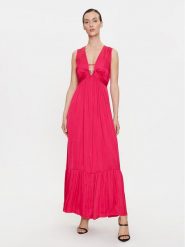 Morgan Sukienka letnia 241-RISIS Różowy Loose Fit. Czerwone sukienki damskie Morgan, bez wzorów, z syntetyku, bez ramiączek. Za 499.99 zł.