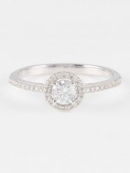 DIAMANTA Złoty pierścionek "Ahimsa" z diamentami rozmiar: 56. Szare pierścionki damskie DIAMANTA, z diamentem, złote. Za 2,732.57 zł.