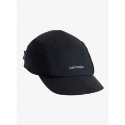 Czapka z daszkiem Icebreaker Shell+ Windbreaker 5 Panel Cap - black. Czarne czapki z daszkiem damskie Icebreaker, bez wzorów. Za 172.99 zł.