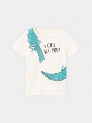 NAME IT T-Shirt Dante 13228559 Biały Regular Fit. Białe t-shirty i koszulki chłopięce Name it, bez wzorów, z bawełny, bez kołnierzyka, bez ramiączek. Za 49.99 zł.