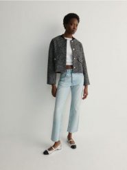 Jeansy straight leg - niebieski. Niebieskie jeansy damskie Reserved. W wyprzedaży za 45.99 zł.