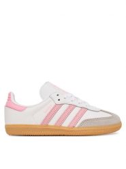 Adidas Sneakersy Samba Og C JQ2024 Biały. Białe buty sportowe dziewczęce Adidas, bez wzorów, ze skóry, bez zapięcia. Za 299.99 zł.