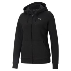 Bluza dresowa damska Puma ESS SMALL LOGO. Czarne bluzy damskie Puma, xs, bez wzorów, z dresówki, bez kaptura. Za 358.50 zł.
