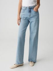 OPUS Dżinsy "Mivy" - Comfort fit - w kolorze błękitnym rozmiar: 36/L31. Niebieskie jeansy damskie Opus, z podwyższonym stanem. Za 209.33 zł.