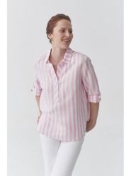 TATUUM Bluzka "Baleo" w kolorze jasnoróżowo-białym rozmiar: 46. Różowe bluzki damskie TATUUM, bez wzorów, bez kołnierzyka, bez ramiączek. Za 170.45 zł.