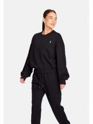Cardio Bunny Bluza w kolorze czarnym rozmiar: S. Czarne bluzy damskie Cardio Bunny, s, bez wzorów, z bawełny, bez kaptura. Za 67.24 zł.