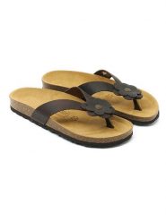 Mandel Skórzane japonki "Lene" w kolorze brązowym rozmiar: 38. Brązowe klapki damskie Mandel, z aplikacjami, bez obcasa, bez zapięcia. Za 130.99 zł.