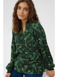 CULTURE Bluzka w kolorze zielonym rozmiar: XL. Zielone bluzki damskie Culture, xl, bez wzorów, z wiskozy, bez kołnierzyka, bez ramiączek. Za 106.38 zł.