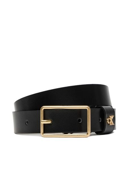 Calvin Klein Pasek Damski Square Buckle Ck Loop 25Mm LV04F7050G Czarny. Czarne paski damskie Calvin Klein, bez wzorów, ze skóry. Za 149.99 zł.