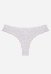Szare Majtki Stringi z Bawełną z Koronką Aethimilia. Szare stringi Renee, bez wzorów, z bawełny. Za 6.99 zł.