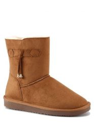 ISLAND BOOT Botki zimowe "Kinsac" w kolorze jasnobrązowym rozmiar: 37. Brązowe botki damskie Island Boot, na zimę, z materiału, bez obcasa, bez zapięcia. Za 118.84 zł.