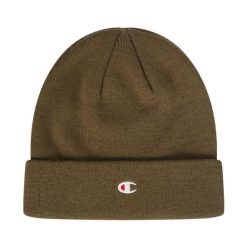 Czapka Champion Beanie Cap. Zielone czapki damskie Champion, na zimę, bez wzorów, z materiału. Za 62.99 zł.