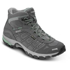 Buty turystyczne damskie Quebec Lady Mid z membraną Gore - Tex. Szare obuwie trekkingowe damskie MEINDL, z gore-texu, bez zapięcia. Za 999.00 zł.