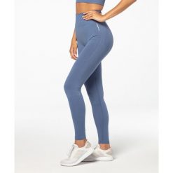 Legginsy bezszwowe sportowe dla kobiet Carpatree Vibe z wysokim stanem. Niebieskie legginsy damskie Carpatree, s, bez wzorów, z materiału, z podwyższonym stanem, na fitness i siłownię. Za 239.00 zł.