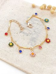 Atelier MIU Pozłacana bransoletka z kryształami rozmiar: onesize. Żółte bransoletki damskie atelier MIU, pozłacane. Za 61.45 zł.