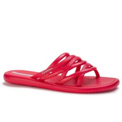 Klapki damskie Ipanema 83606 MEU SOL SLIDER FEM. Czerwone klapki damskie Ipanema, bez wzorów, z materiału, bez obcasa, bez zapięcia. Za 45.00 zł.