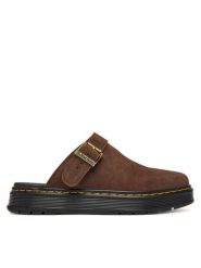 Dr. Martens Klapki Brookline DM40666202 Brązowy. Brązowe klapki damskie Dr Martens, bez wzorów, ze skóry, bez obcasa, bez zapięcia. Za 649.99 zł.