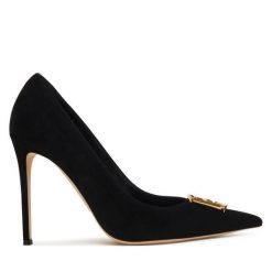 Szpilki Elisabetta Franchi. Czarne szpilki damskie Elisabetta Franchi, bez wzorów, bez obcasa, na szpilce, bez zapięcia. Za 3,079.00 zł.